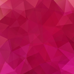 Obraz premium Geometric pattern, polygon triangles vector background in pink, red tones. Illustration pattern