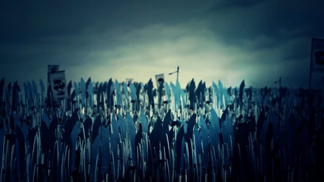 Japanese Army Marching to War with Mon of the Ryukyu Kingdom