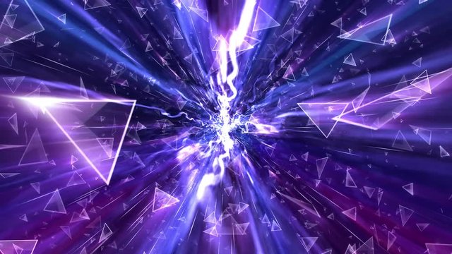 Abstract Technology Universe Animation, Background, Rendering, Loop, 4k
