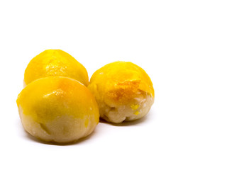 Chinese pastry or moon cake , Chinese festival dessert on white background