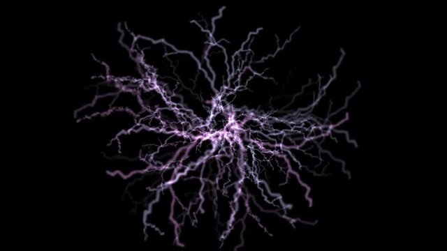 4k lightning thunderstorm vj particle in nature background,science fiction voltage technology fireworks backdrop