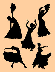 flamenco dancer woman. Good use for symbol, logo, web icon, mascot, sign, or any design you want.