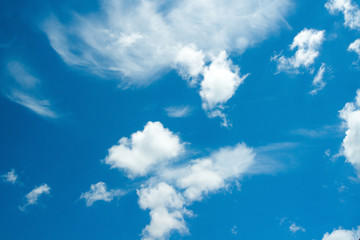 Blue sky with white clouds