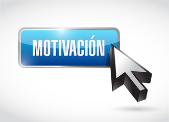 Motivation button sign in Spanish concept