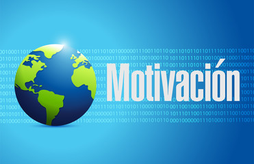 Motivation global sign in Spanish concept