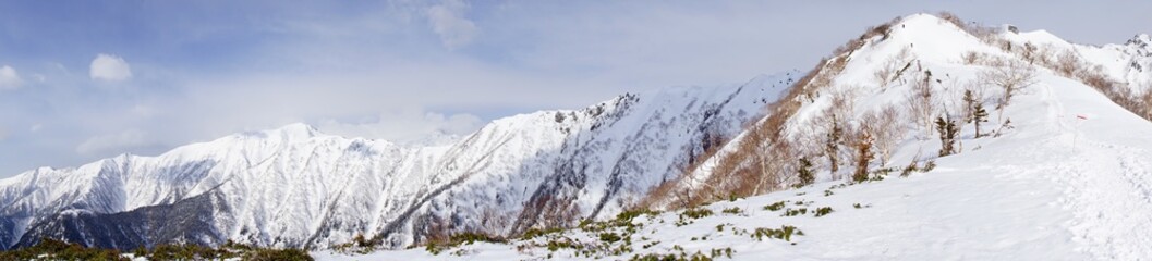 冬季北アルプス燕岳、大天井岳から常念岳への稜線
