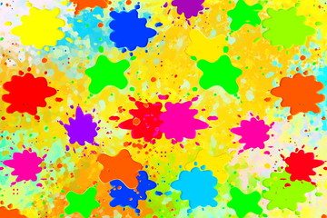 multicolored paint or color splashes or dripping 