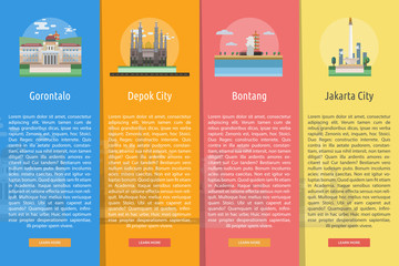 City of Indonesia Vertical Banner Concept