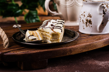 Pieces of biscuit cake