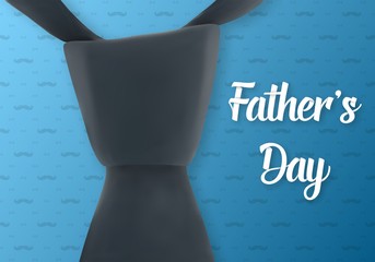 Illustration of Happy Father s Day Greeting Card. Realistic Tie with Paper Lettering