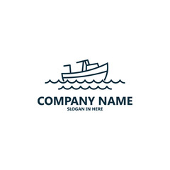 Simple Boat Logo Template Design