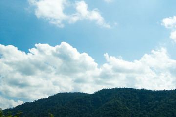 Blue sky with white clouds