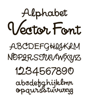 Handwritten alphabet letters vector. ABC for your design.