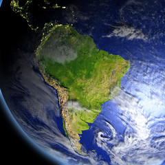 South America from space