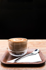 hot capuchino coffee background