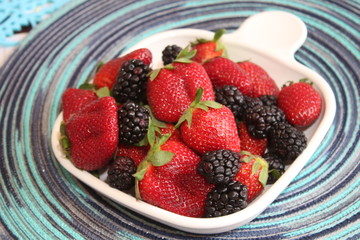 Fresh, ripe, berries,