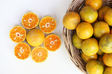 oranges in basket