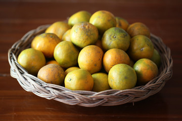 oranges in a basket