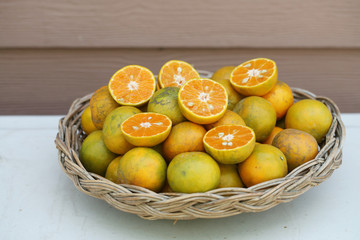 oranges in a basket