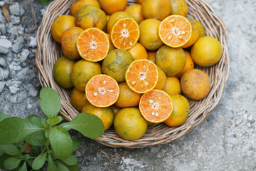 oranges in a basket