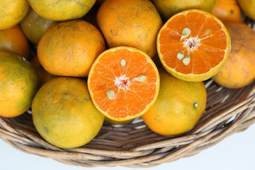 oranges in a basket