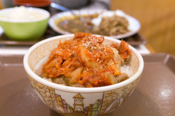 キムチ牛丼