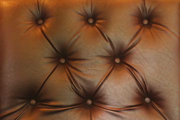 close up of brown leather background or texture sofa leather