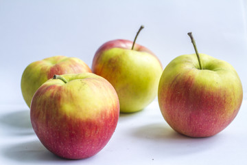 apples on white background