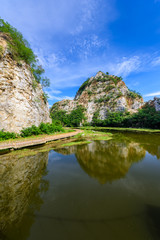 Fototapeta na wymiar Khao Ngu Stone Park at Ratchabri, Thailand