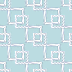 Rope knots marine cord cable seamless pattern design loop nautical tool vector illustration.