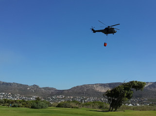 Fototapeta na wymiar Fire Fighting Helicopter