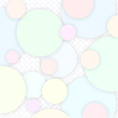 Fashion style circles background in pastel colors