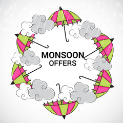 Fototapeta na wymiar Monsoon Offers.