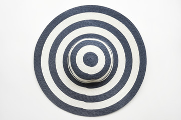 Summer straw hat isolated on white background