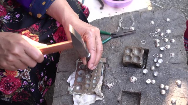 Lisu tribe made silverware.
