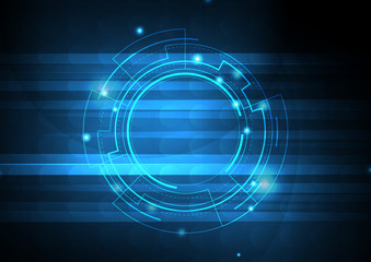 Blue template digital background