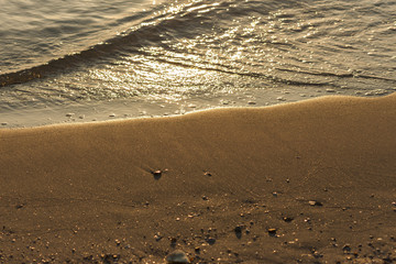 Sea waves and beach