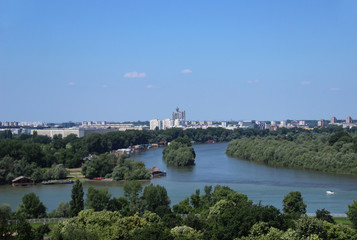Fototapeta na wymiar Danube and Sava river, Belgrade