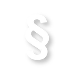Icon mit Schatten - Paragraph Gesetz