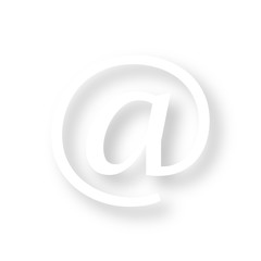 Icon mit Schatten - at Zeichen Kontakt