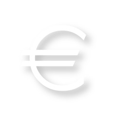 Obraz premium Icon mit Schatten - Euro Währung