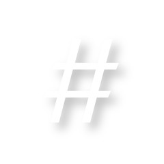 Icon mit Schatten - Hashtag
