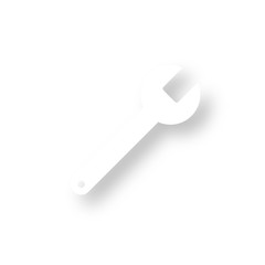 Icon mit Schatten - Schraubenschlüssel Werkzeug