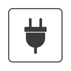Obraz premium Stromstecker - Steckdose - Netzteil - Simple App Icon