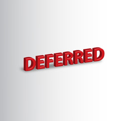 3d red letter Deferred