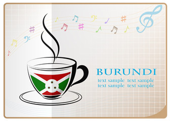 coffee logo made from the flag of burundi