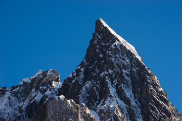 Summit of Mitre peak at Concordia camp, K2 trek, Pakistan