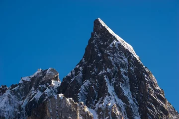 Foto op Plexiglas K2 Summit of Mitre peak at Concordia camp, K2 trek, Pakistan