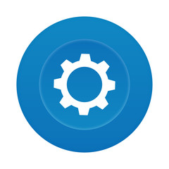 Runder 3D Button - Zahnrad