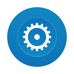 Runder 3D Button - Zahnrad - Einstellungen